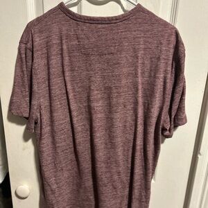 Banana Republic Men's Short Sleeve Heathered Burgundy Tee